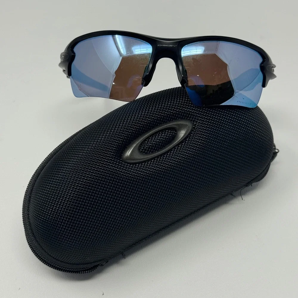 Oakley Flak 2.0 XL Sunglasses Matte Black Prizm Deep Water Polarized OO9188-5859